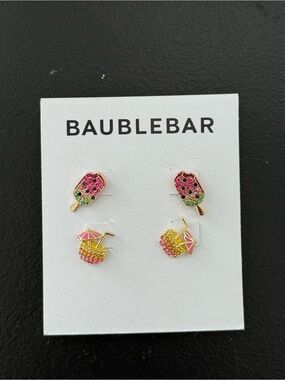 BaubleBar NEW Summer Stud Earrings Set